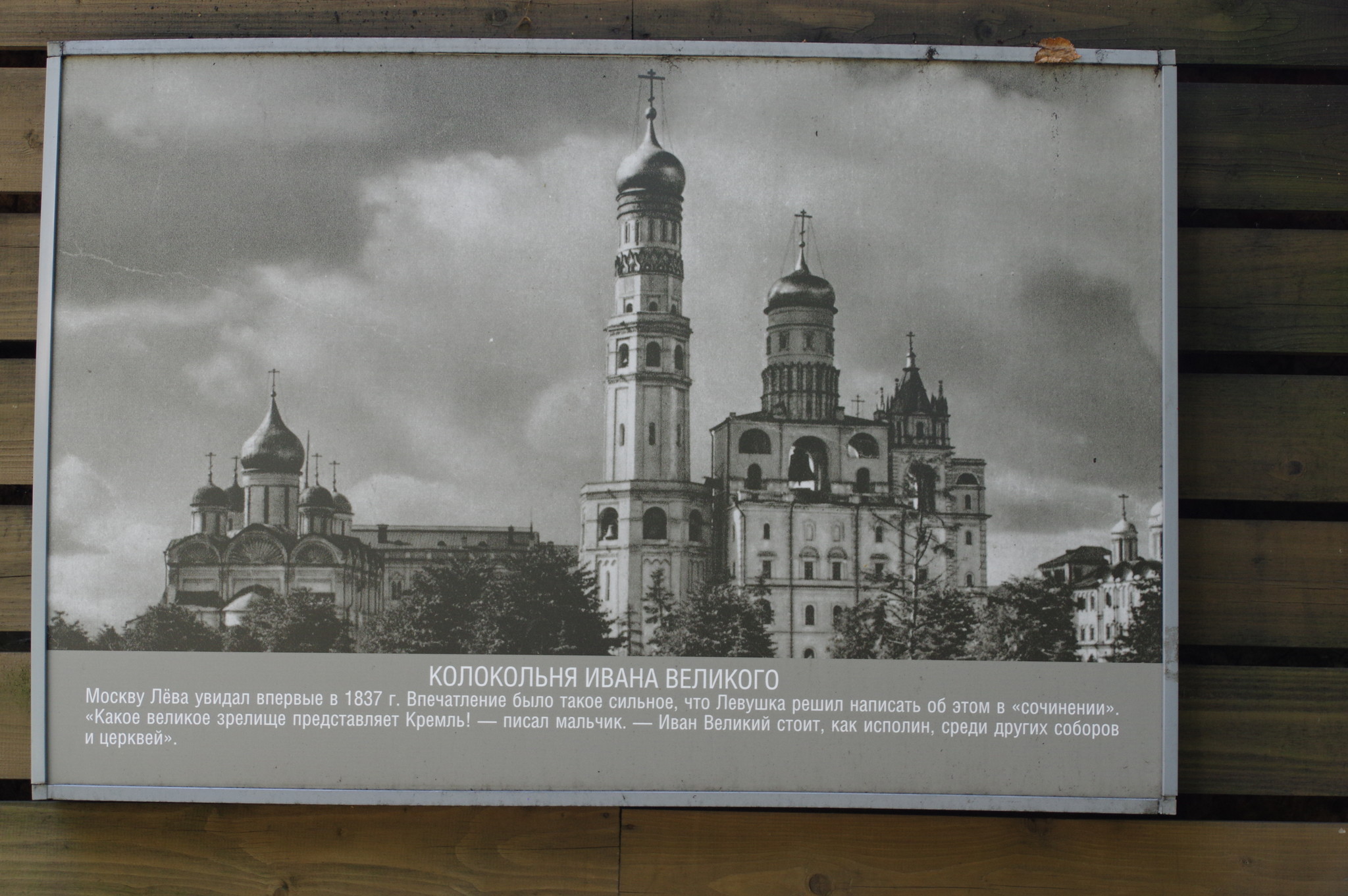 Стенд в Мемориальном музее-усадьбе Л.Н. Толстого «Хамовники» (улица Льва Толстого, дом 21)
