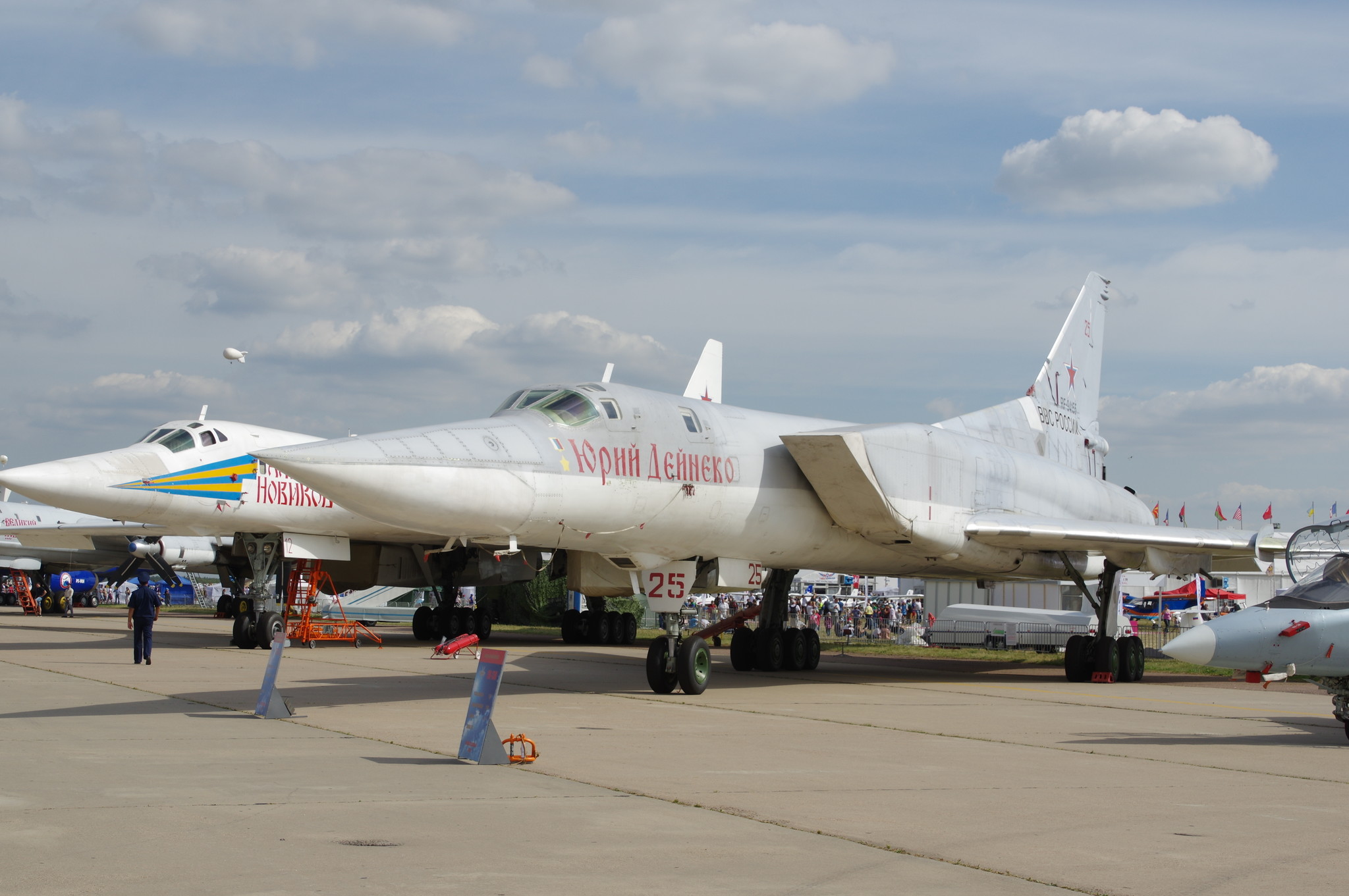 Самолёты Ту-22М3 и Ту-160 Дальней авиации ВВС России