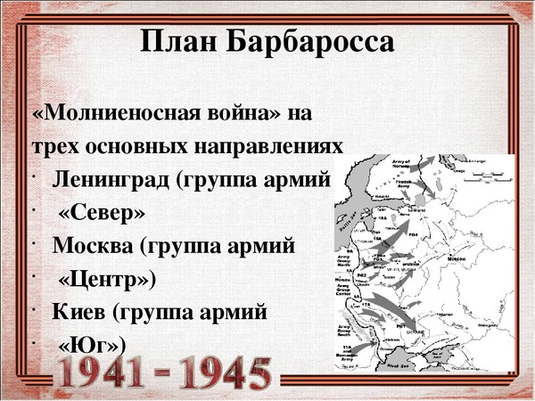 План барбаросса предусматривал тест