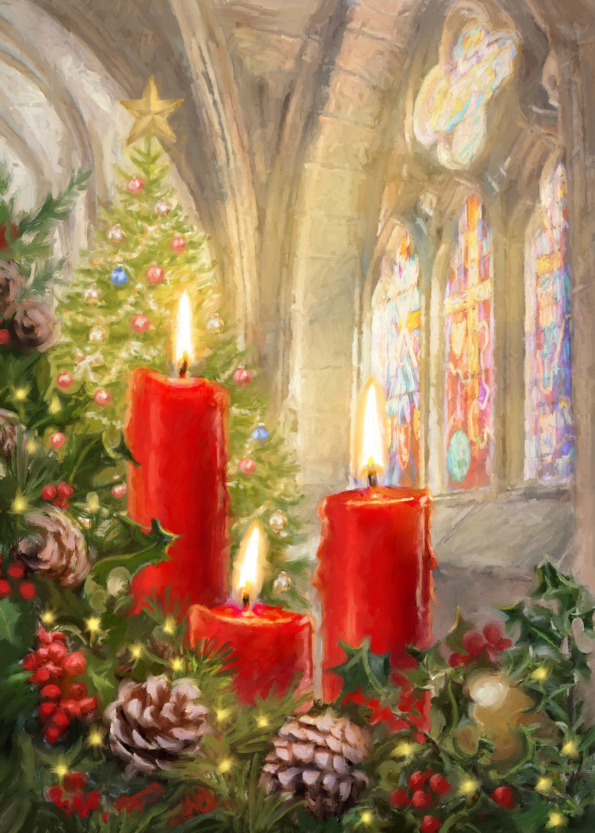 Рождественская свеча с Церковью