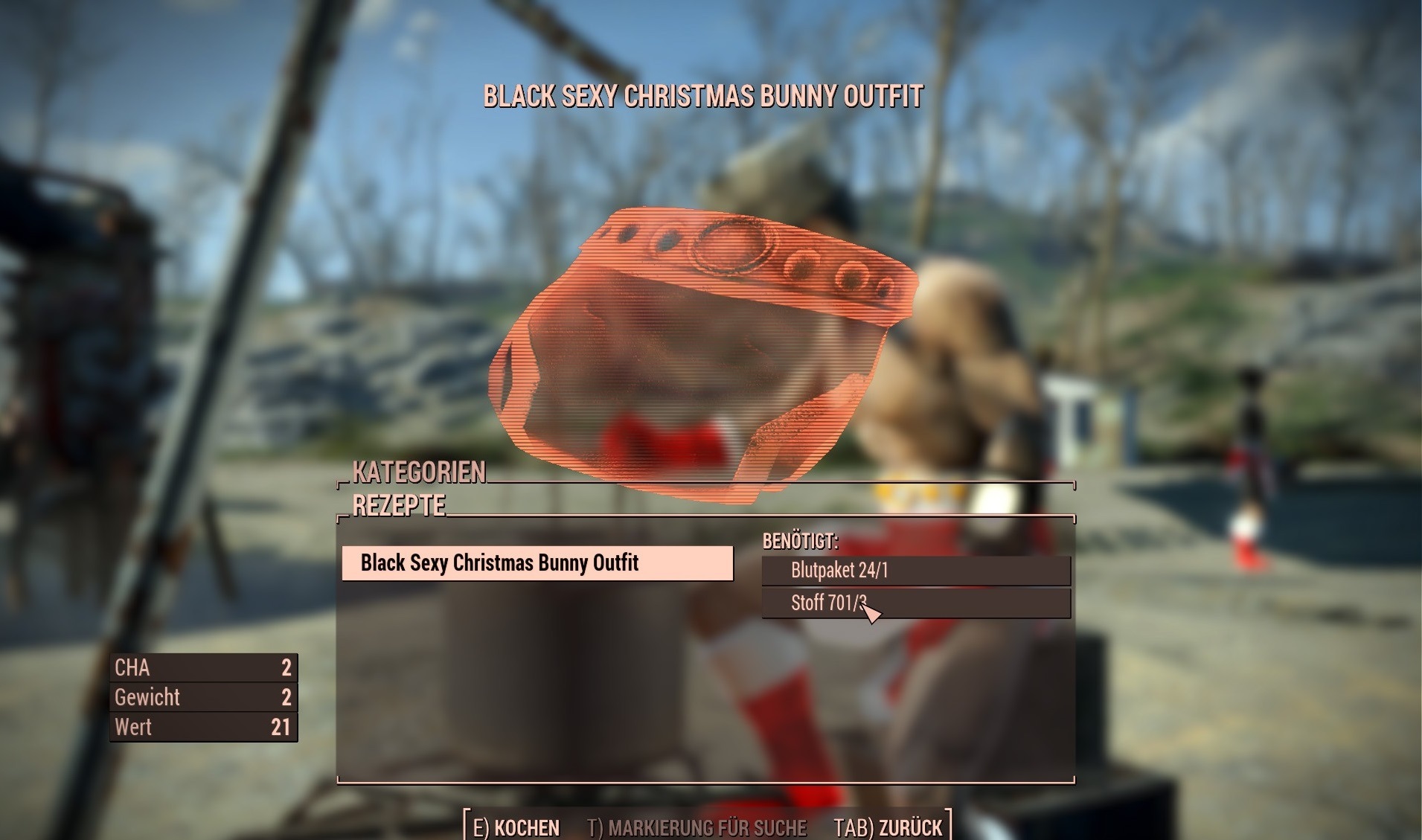 BLACK SEXY CHRISTMAS BUNNY NOW FOR CBBE ДЛЯ FALLOUT 4