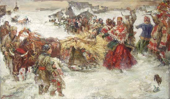 В белых собор александра невского масленица 1908 г описание картины