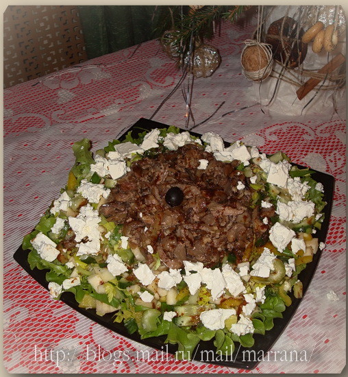 салат с вешенками