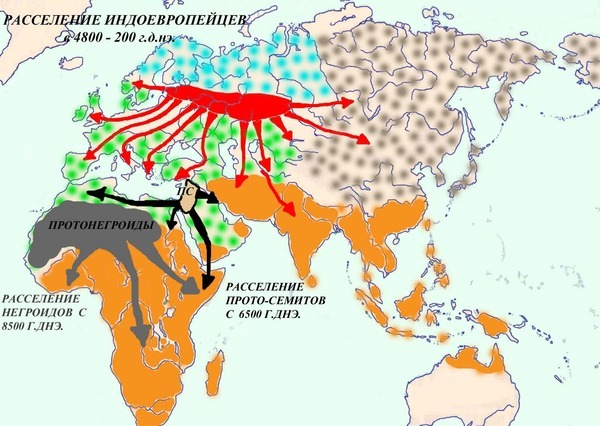 Миграция индоевропейцев карта