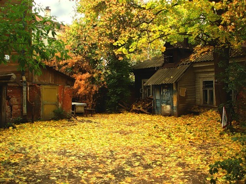 Осенний двор. Вильнюсские дворы осень. Осенний дворик фото. Двор осени Кшир. Осенний двор октября сверху.