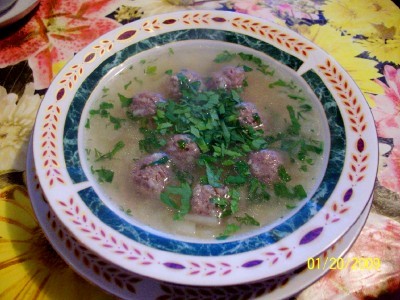 суп с фрикадельками