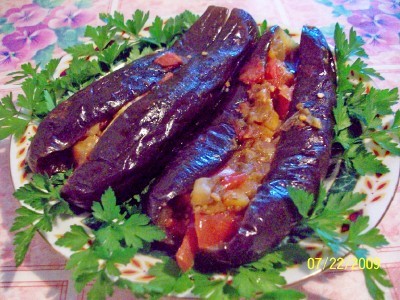 баклажаны фаршированные овощами