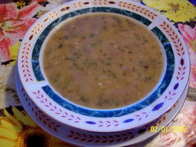 шорба с лущёным горохом