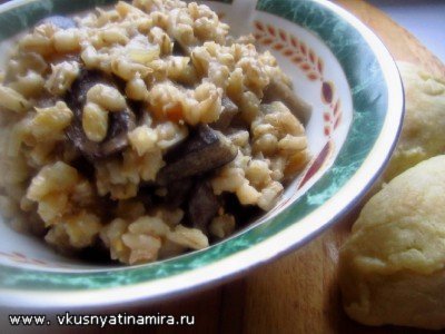 Пирог соленый из перловки