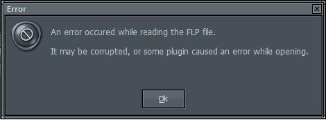 An error has occurred перевод. Ошибка фл студио. Ошибка FL Studio. FLP файл.