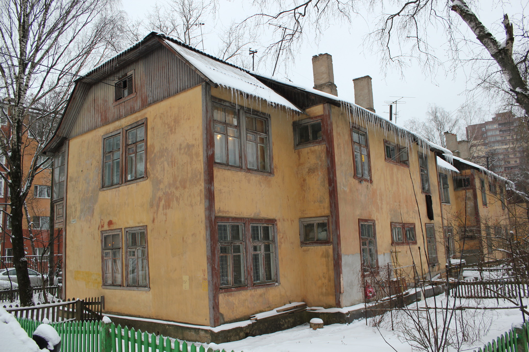 Красногорск довоенный. Брусчатый посёлок