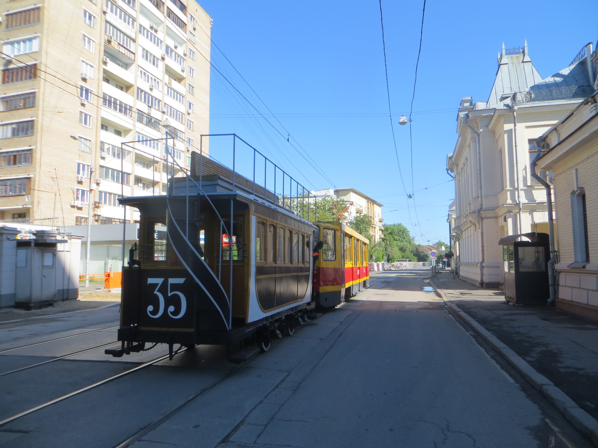 Парад ретротранспотра в Москве, часть 3, трамваи