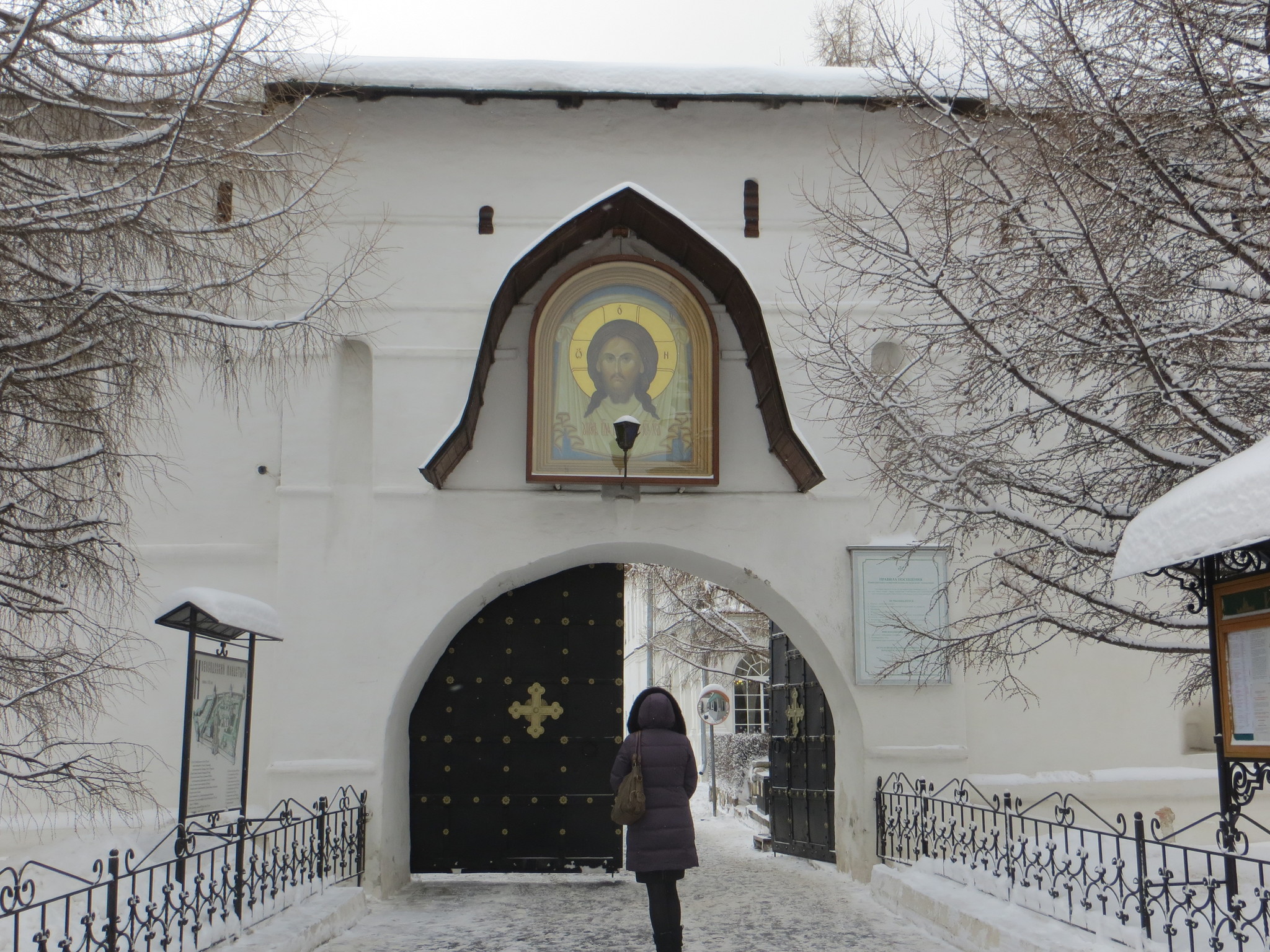 Новоспасский монастырь в Москве зимой