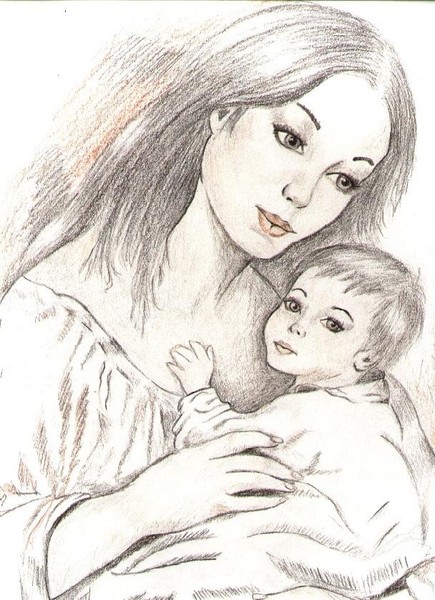 Нарисованные картинки к дню матери, картинки