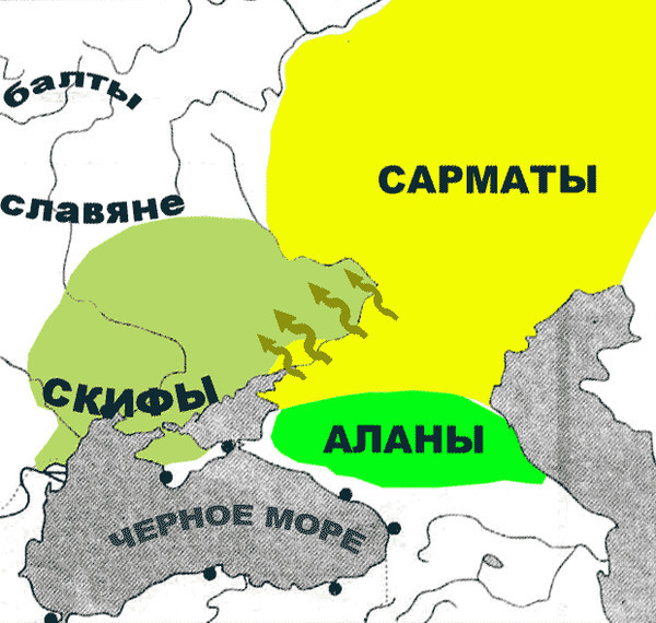 Карта скифы и сарматы