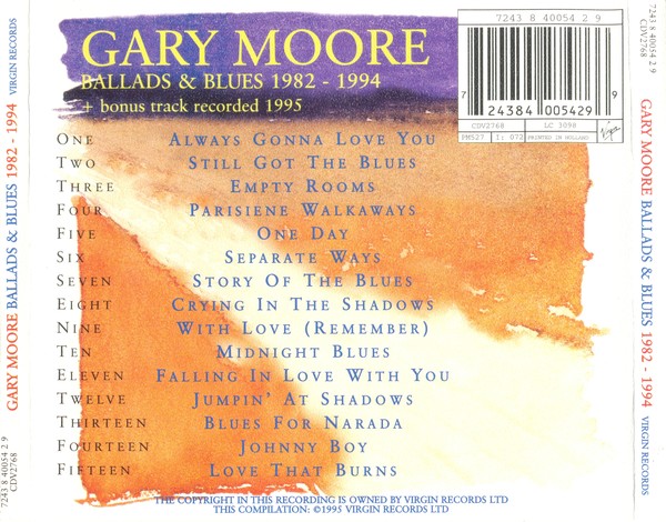 Gary moore flac. Gary Moore – Ballads & Blues 1982 - 1994. Gary Moore Ballads Blues 1982-1994 CD. Обложка альбома Gary Moore 1994 Ballads & Blues 1982-1994 @320. Gary Moore best Ballads.