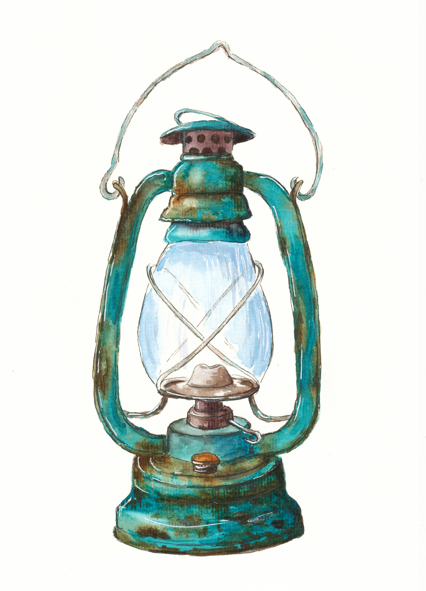 Керосиновая лампа рисунок